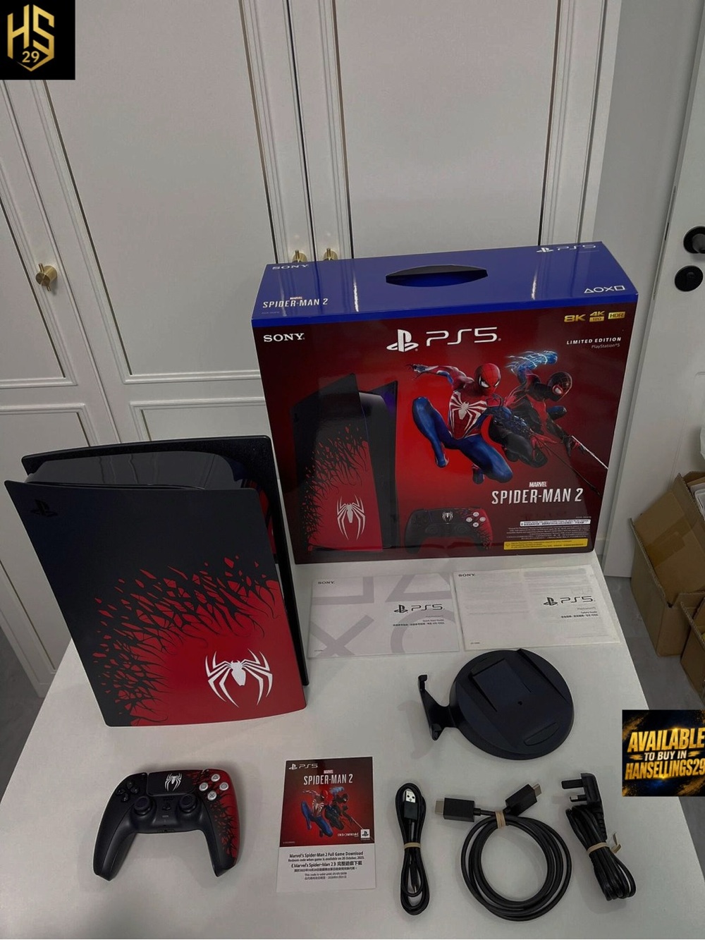 Sony PS5 Spider-Man 2 Limited Edition Console – Red and Black